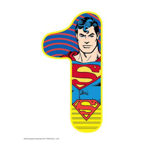 Superman Number 1 Edible Icing Image - Click Image to Close